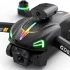 The GD83 black drone is equipped with RGB lighting effects and a handheld remote control for real-time display on mobile phones Application Scenario